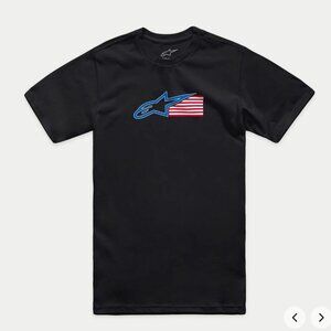 New Alpinestars Racing USA Black Tee - Large